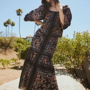 Cleobella Marjorie Ankle Skirt in Dark La Ramos Print NWT